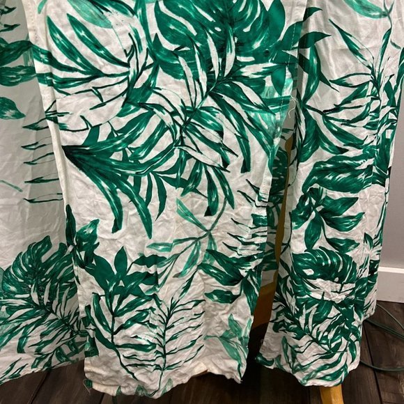 BOHO ME‎ Green Ivory Tropical Print Maxi Dress (M) - Picture 6 of 8